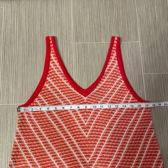 Wrangler Retro Chevron Knit Tank Top Red V-Neck Medium - Picture 15 of 16
